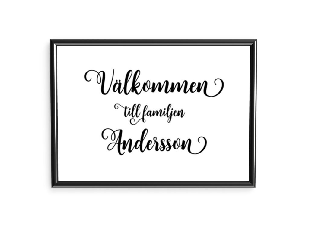 Välkommen - poster - Northern Creations