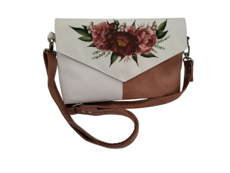 Vit och rosa crossbodyväska